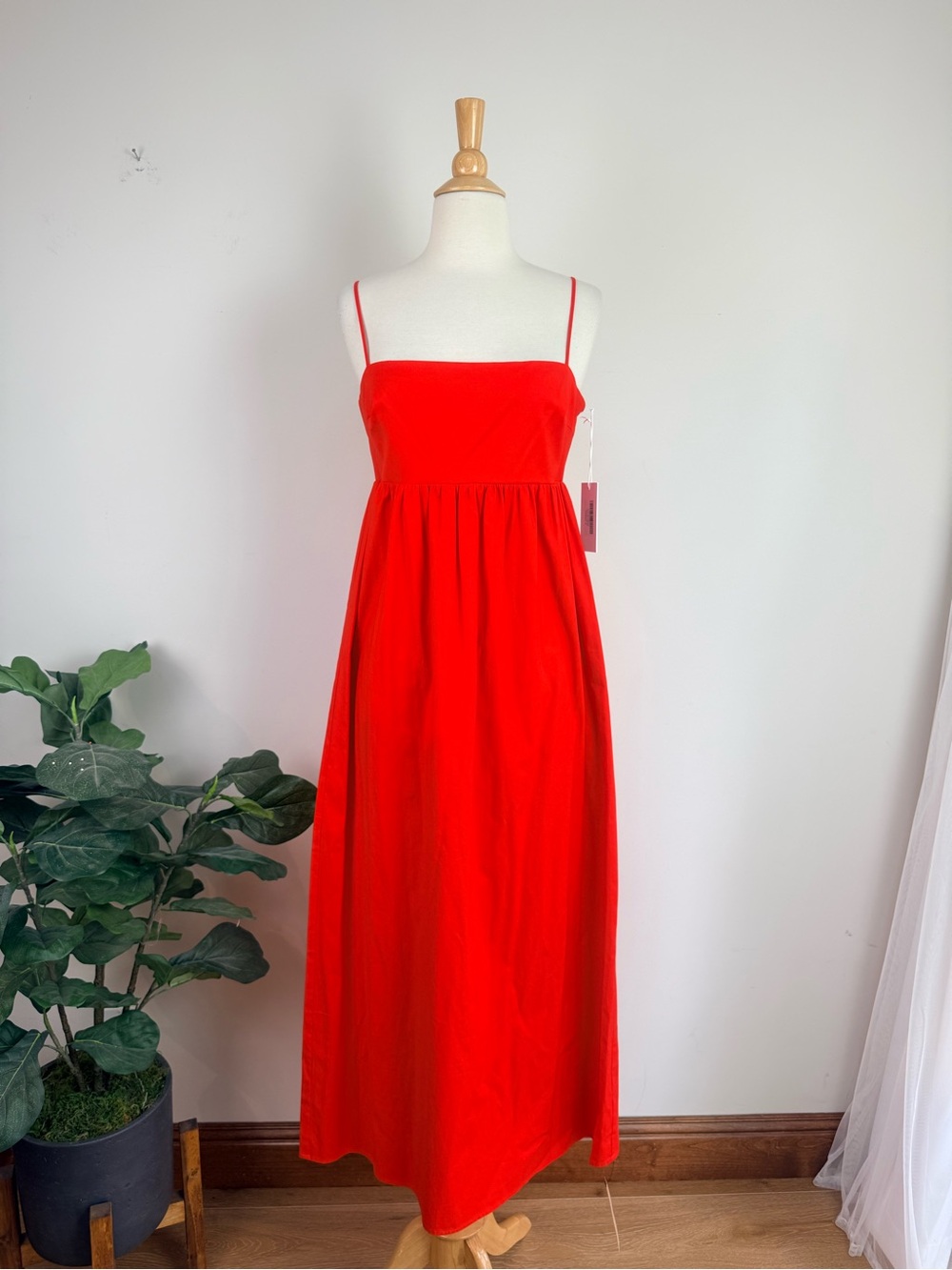 Reformation Red Spaghetti-Strap Maxi Dress